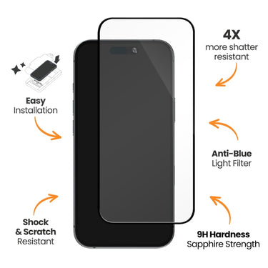 EFM TT Sapphire Antimicrobial Screen Armour for iPhone 16 Pro